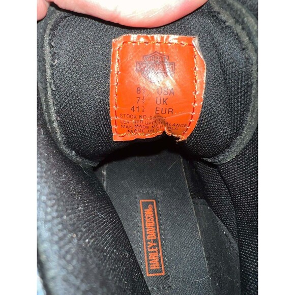 Harley Davidson Black Low Cut Boots 8.5 Embroidered Skull Snakes Y2K Biker Moto main image 2